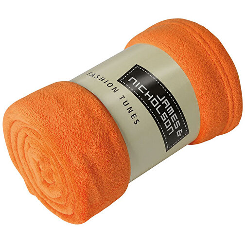 Microfibre Fleece Blanket , James Nicholson, orange, 100% Polyester, one size, , Bild 1
