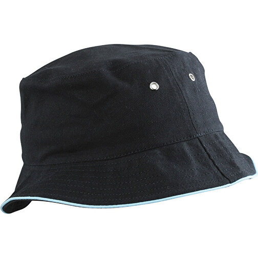 Fisherman Piping Hat , Myrtle Beach, schwarz/mint, 100% Baumwolle, S/M, , Bild 1