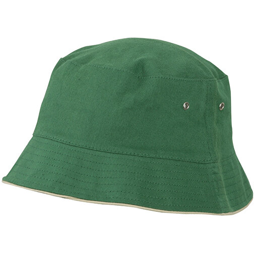 Fisherman Piping Hat , Myrtle Beach, dark-grün/beige, 100% Baumwolle, S/M, , Bild 1
