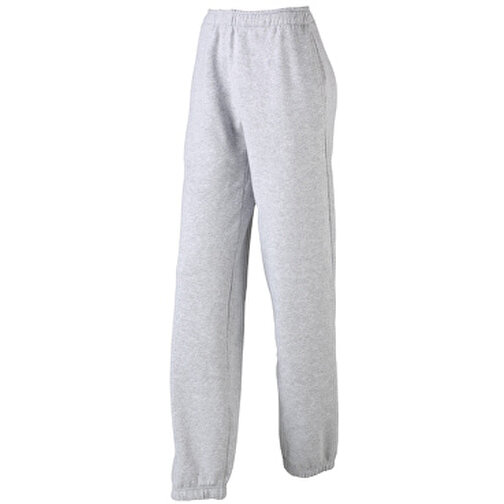 Ladies’ Jogging Pants , James Nicholson, grau-heather, 80% Baumwolle, ringgesponnen, 20% Polyester, L, , Bild 1
