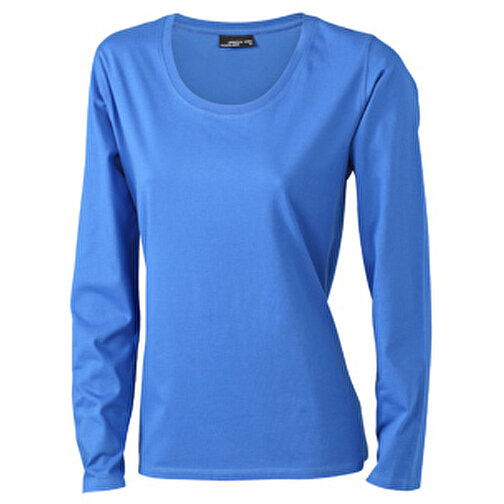 Ladies’ Shirt Long-Sleeved Medium , James Nicholson, royal, 100% Baumwolle, ringgesponnen, S, , Bild 1