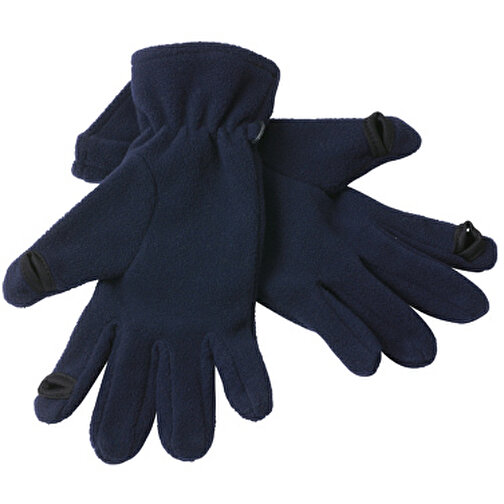 Touch-Screen Fleece Gloves , Myrtle Beach, navy, 100% Polyester, L/XL, , Bild 1