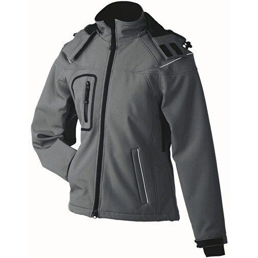 Ladies’ Winter Softshell Jacket , James Nicholson, carbon, 100% Polyester, XXL, , Bild 1