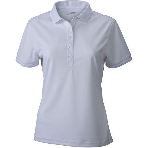 Ladies’ Active Polo , James Nicholson, weiss, 100% Polyester, M, , Bild 1