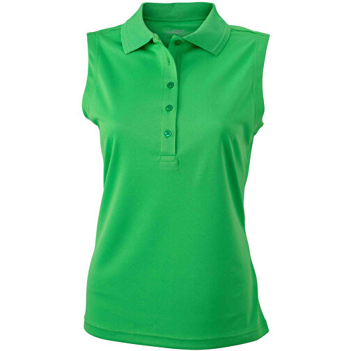 Ladies’ Active Polo Sleeveless , James Nicholson, grün, 100% Polyester, S, , Bild 1
