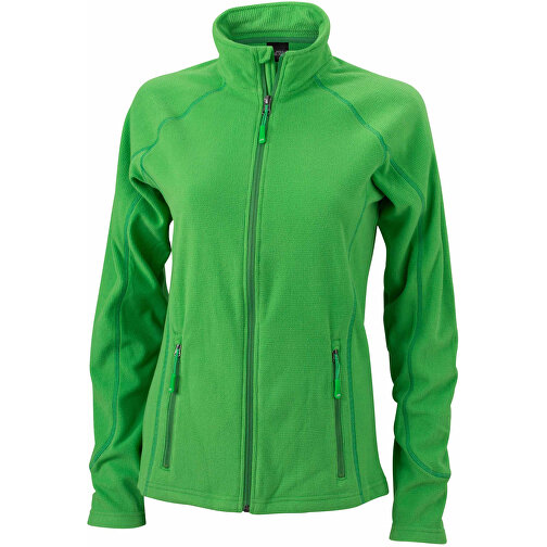 Ladies’ Structure Fleece Jacket , James Nicholson, grün/ dark-grün, 100% Polyester, L, , Bild 1