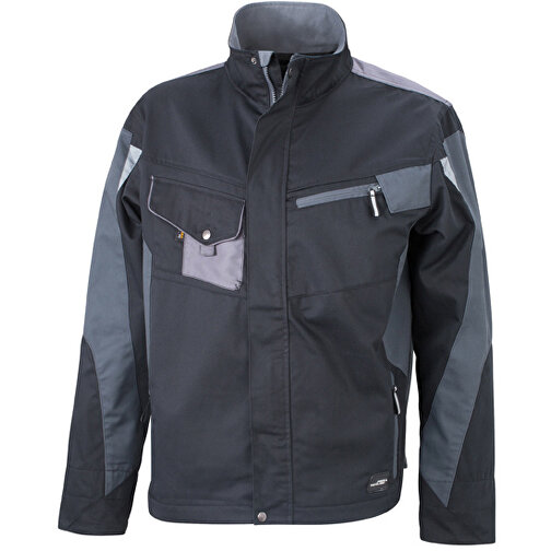 Workwear Jacket , James Nicholson, schwarz/carbon, 100% Polyamid CORDURA ®, XL, , Bild 1