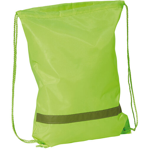 Rucksack Aus Polyester 210D , hellgrün, PolJater, 34,00cm x 42,00cm (Länge x Höhe), Bild 1