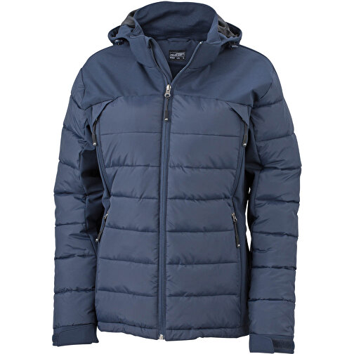 Ladies’ Outdoor Hybrid Jacket , James Nicholson, navy, 100% Polyester, XL, , Bild 1