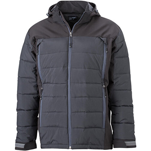 Men’s Outdoor Hybrid Jacket , James Nicholson, schwarz, 100% Polyester, S, , Bild 1