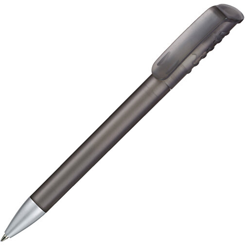 Kugelschreiber TOP SPIN FROZEN , Ritter-Pen, schwarz-frozen, ABS-Kunststoff, 14,10cm (Länge), Bild 2