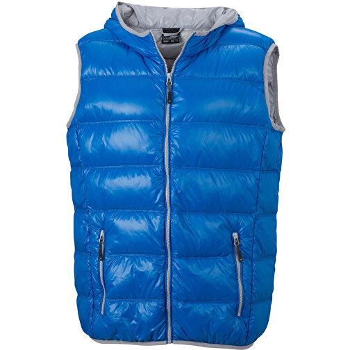 Men’s Down Vest , James Nicholson, blau/silver, 90% Daunen, 10% Federn, 3XL, , Bild 1