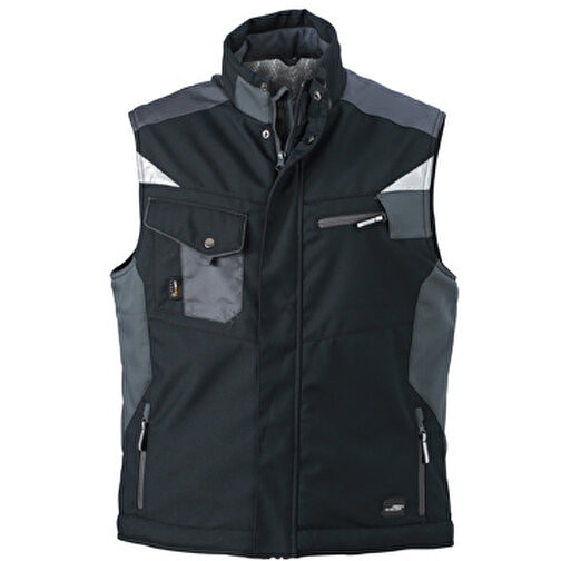Craftsmen Softshell Vest , James Nicholson, schwarz/carbon, 100% Polyester, M, , Bild 1