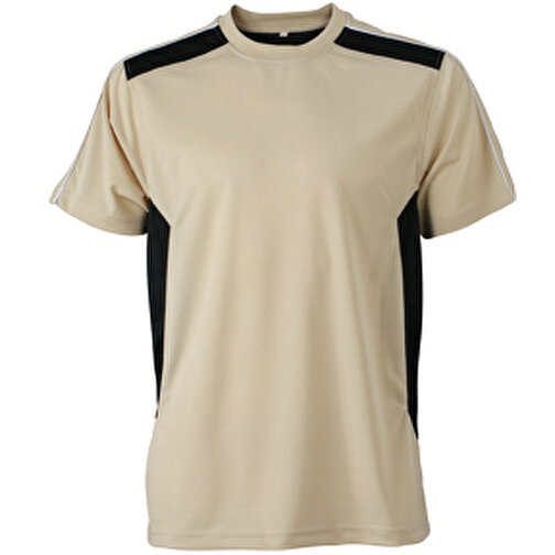 Craftsmen T-Shirt , James Nicholson, stone/schwarz, 100% Polyester, L, , Bild 1