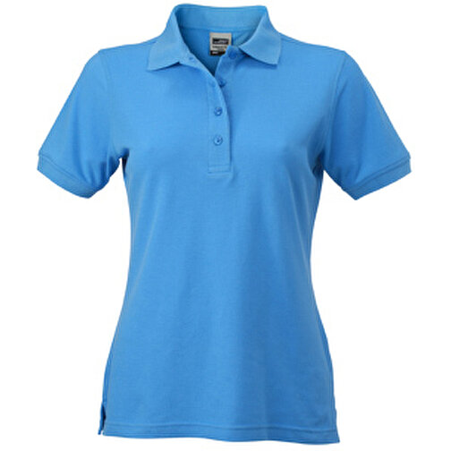 Ladies’ Workwear Polo , James Nicholson, aqua, 50% Polyester, 50% Baumwolle, gekämmt, M, , Bild 1