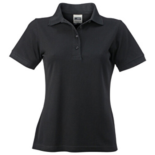 Ladies’ Workwear Polo , James Nicholson, schwarz, 50% Polyester, 50% Baumwolle, gekämmt, L, , Bild 1