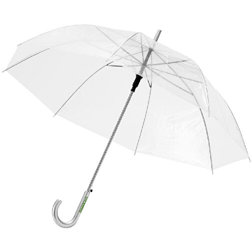 Kate Durchsichtiger 23' Automatikregenschirm , transparent weiß, POE Kunststoff, 83,00cm (Länge), Bild 4