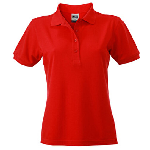 Ladies’ Workwear Polo , James Nicholson, rot, 50% Polyester, 50% Baumwolle, gekämmt, M, , Bild 1