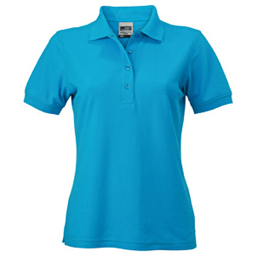 Ladies’ Workwear Polo , James Nicholson, türkis, 50% Polyester, 50% Baumwolle, gekämmt, XS, , Bild 1