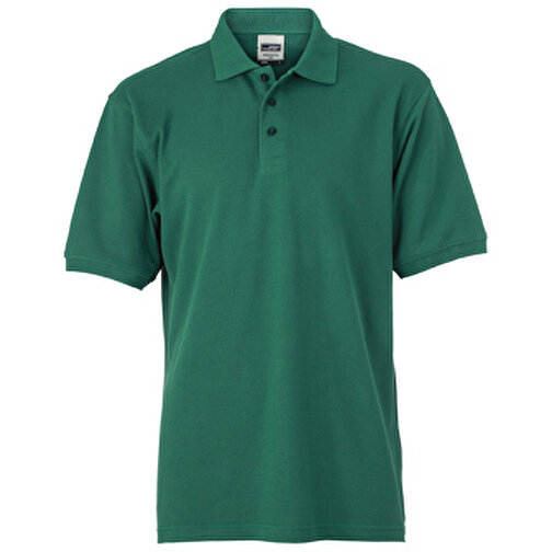 Men’s Workwear Polo , James Nicholson, dark-grün, 50% Baumwolle, gekämmt, 50% Polyester, S, , Bild 1