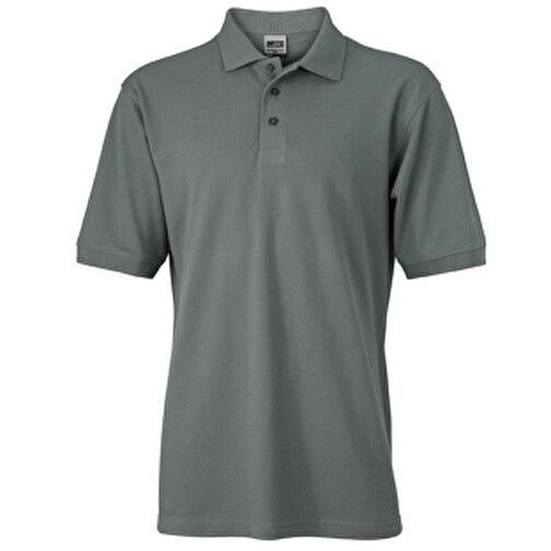 Men’s Workwear Polo , James Nicholson, dark-grau, 50% Baumwolle, gekämmt, 50% Polyester, S, , Bild 1