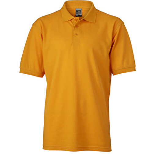 Men’s Workwear Polo , James Nicholson, gold-gelb, 50% Baumwolle, gekämmt, 50% Polyester, S, , Bild 1