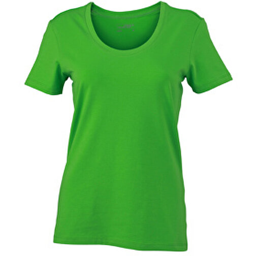 Ladies’ Stretch Round-T , James Nicholson, lime-grün, 95% Baumwolle, gekämmt, ringgesponnen, 5% Elasthan, M, , Bild 1