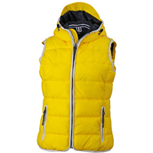 Ladies’ Maritime Vest , James Nicholson, sun-gelb/weiss, 100% Polyester, L, , Bild 1