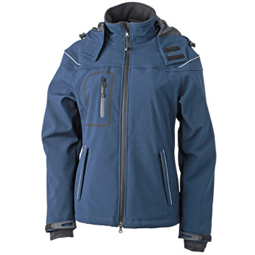 Ladies’ Winter Softshell Jacket , James Nicholson, navy, 100% Polyester, XXL, , Bild 1