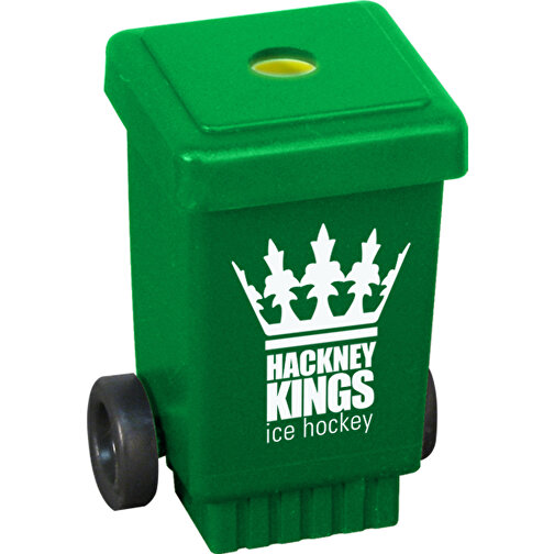 Mülltonnen-Spitzer - Recycelt , Green&Good, grün, recycelter Kunststoff, 6,50cm x 4,50cm x 4,50cm (Länge x Höhe x Breite), Bild 2