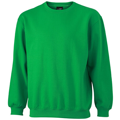 Round-Sweat Heavy , James Nicholson, fern-grün, 80% Baumwolle, ringgesponnen, 20% Polyester, XL, , Bild 1