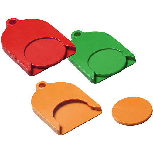 Chip-Schlüsselanhänger 'Ghost' Mit Chip , standard-orange, Kunststoff, 4,50cm x 0,30cm x 3,00cm (Länge x Höhe x Breite), Bild 2