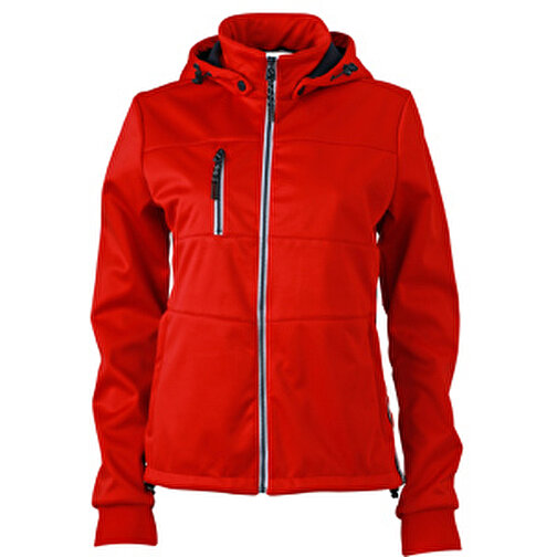 Ladies’ Maritime Jacket , James Nicholson, rot/navy/weiß, 100% Polyester, S, , Bild 1
