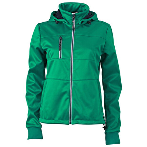 Ladies’ Maritime Jacket , James Nicholson, irish-grün/navy/weiss, 100% Polyester, L, , Bild 1