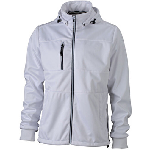 Men’s Maritime Jacket , James Nicholson, weiß/weiß/navy, 100% Polyester, M, , Bild 1