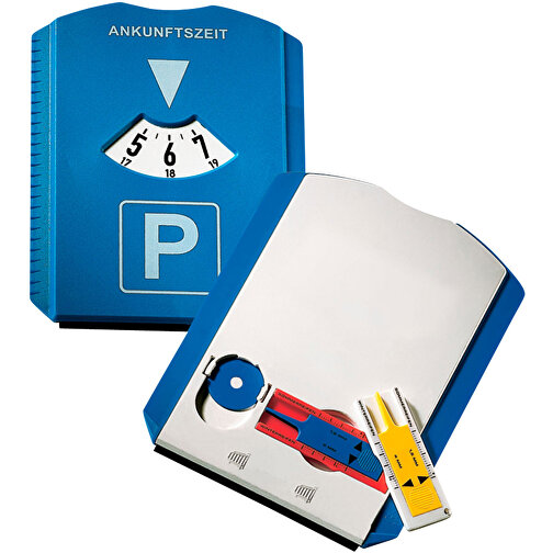 Parkscheibe 'Profi' , blau/weiß, Kunststoff, 15,50cm x 0,70cm x 11,90cm (Länge x Höhe x Breite), Bild 2