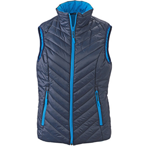 Ladies’ Lightweight Vest , James Nicholson, navy/aqua, 100% Polyester DuPont™ Sorona®, L, , Bild 1