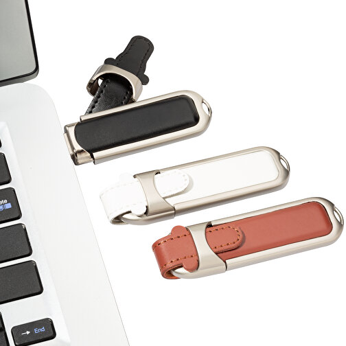 USB-Stick DAKAR 8 GB , Promo Effects MB , braun MB , 8 GB , Leder / Metall MB , 3 - 10 MB/s MB , 8,80cm x 1,40cm x 2,80cm (Länge x Höhe x Breite), Bild 6