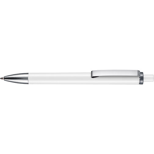 Kugelschreiber EXOS , Ritter-Pen, dunkelgrau/weiß, ABS-Kunststoff, 14,00cm (Länge), Bild 3