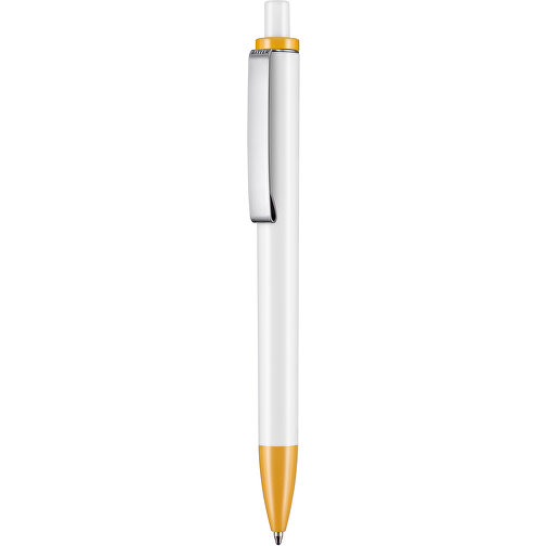 Kugelschreiber Exos P , Ritter-Pen, gelb/weiss, ABS-Kunststoff, 14,00cm (Länge), Bild 1