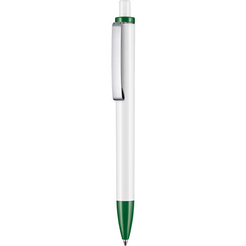 Kugelschreiber Exos P , Ritter-Pen, grün/weiß, ABS-Kunststoff, 14,00cm (Länge), Bild 1