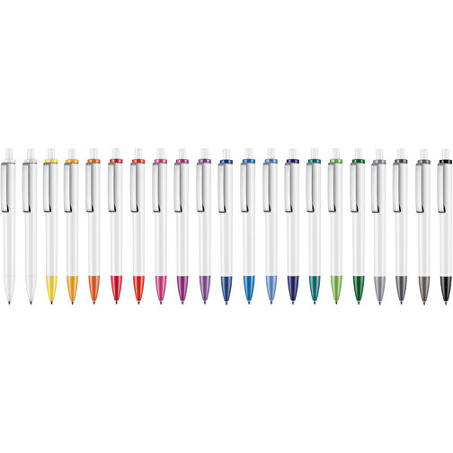 Kugelschreiber Exos P , Ritter-Pen, türkis/weiss, ABS-Kunststoff, 14,00cm (Länge), Bild 4