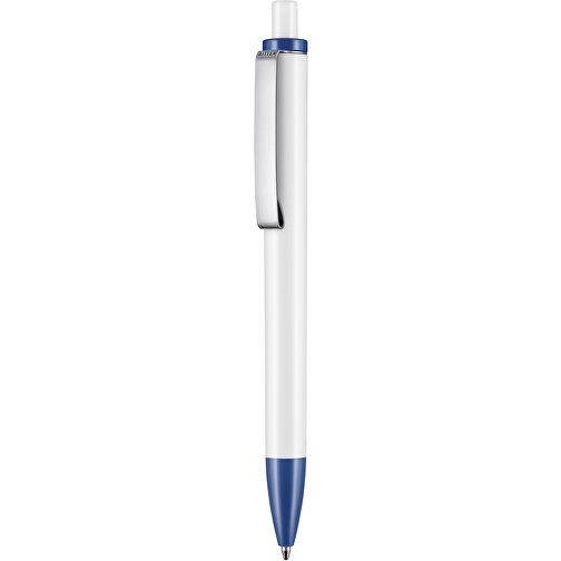 Kugelschreiber Exos P , Ritter-Pen, blau/weiss, ABS-Kunststoff, 14,00cm (Länge), Bild 1