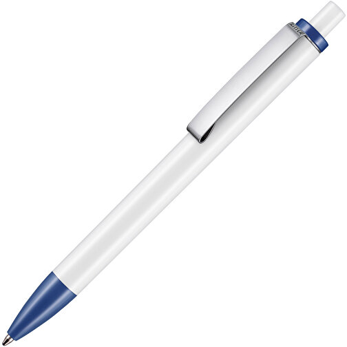 Kugelschreiber Exos P , Ritter-Pen, blau/weiß, ABS-Kunststoff, 14,00cm (Länge), Bild 2