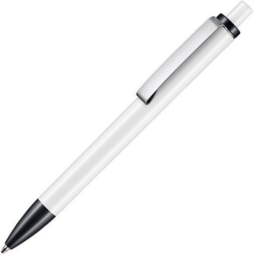 Kugelschreiber Exos P , Ritter-Pen, schwarz/weiß, ABS-Kunststoff, 14,00cm (Länge), Bild 2