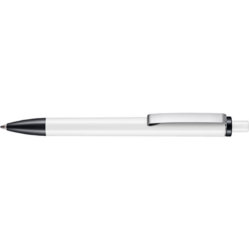 Kugelschreiber Exos P , Ritter-Pen, schwarz/weiß, ABS-Kunststoff, 14,00cm (Länge), Bild 3