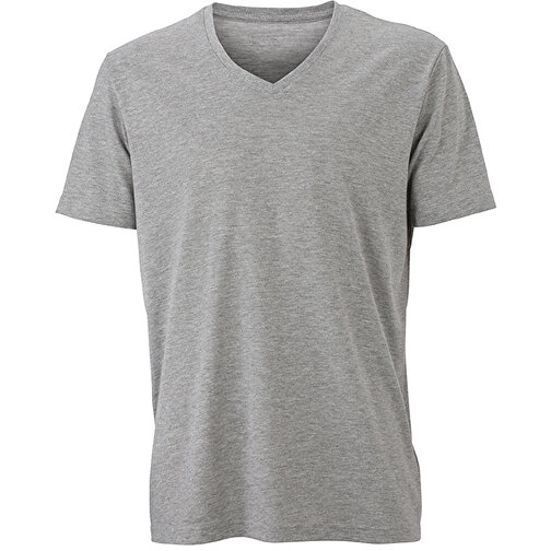 Men’s Heather T-Shirt , James Nicholson, grau-heather, 65% Polyester, 35% Baumwolle, M, , Bild 1