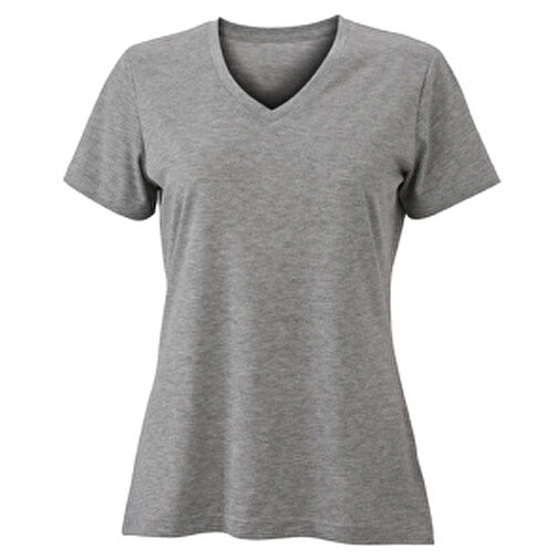 Ladies’ Heather T-Shirt , James Nicholson, grau-heather, 65% Polyester, 35% Baumwolle, XL, , Bild 1
