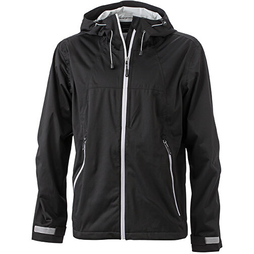 Men’s Outdoor Jacket , James Nicholson, schwarz/silver, 100% Polyester, S, , Bild 1