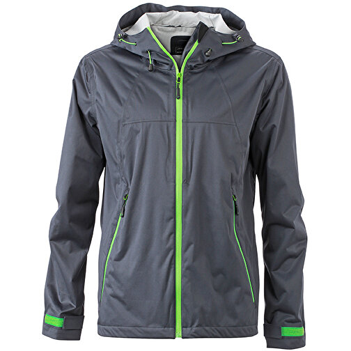 Men’s Outdoor Jacket , James Nicholson, iron-grau/grün, 100% Polyester, M, , Bild 1